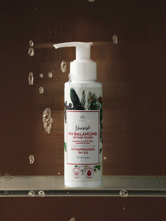 Intimate Wash Gel with Chamomile, Aloe, and AHA, pH 4.5