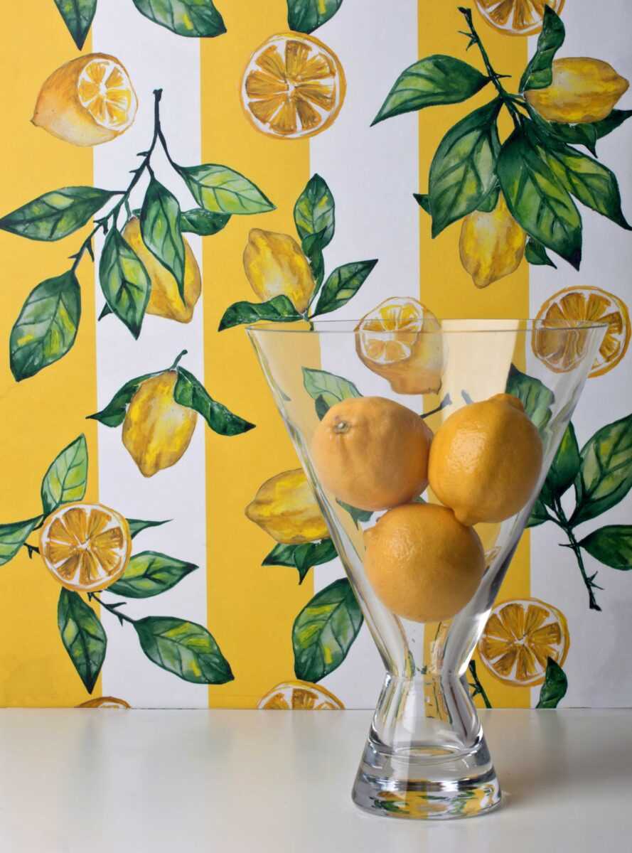 Striped Lemon eco wallpaper