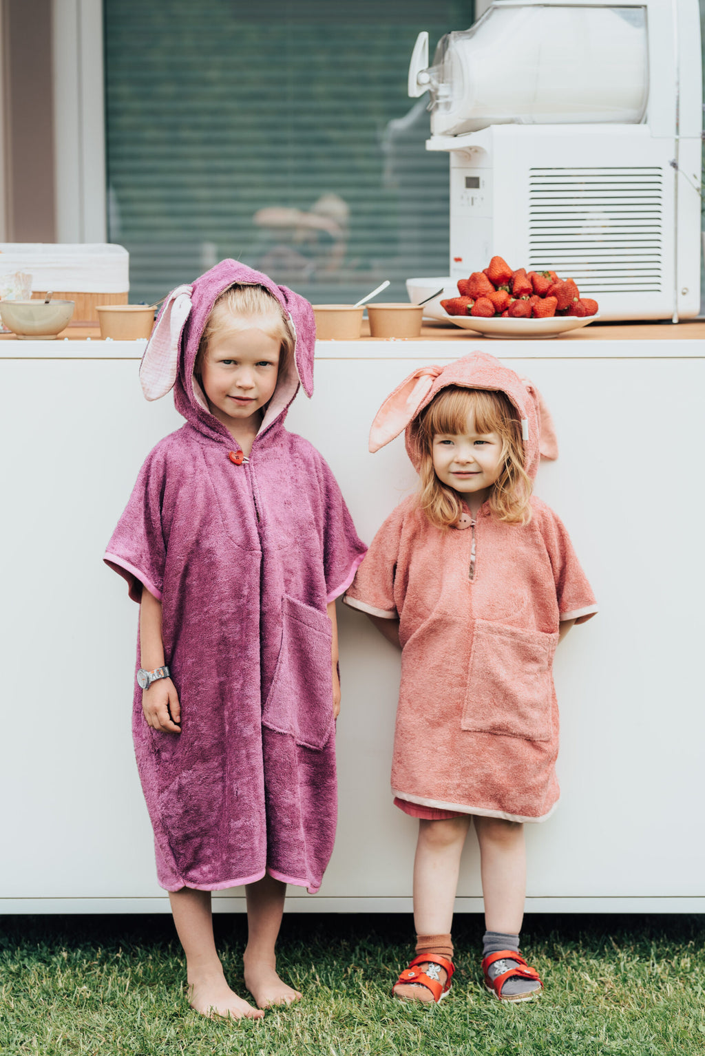Short-Sleeve Poncho RABBIT - For KIDS (Size 122-150)