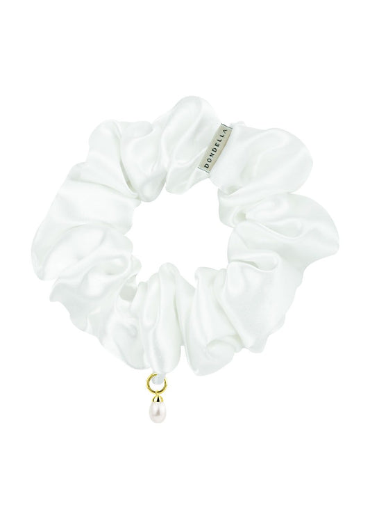 Mulberry Silk Scrunchie - Pearl
