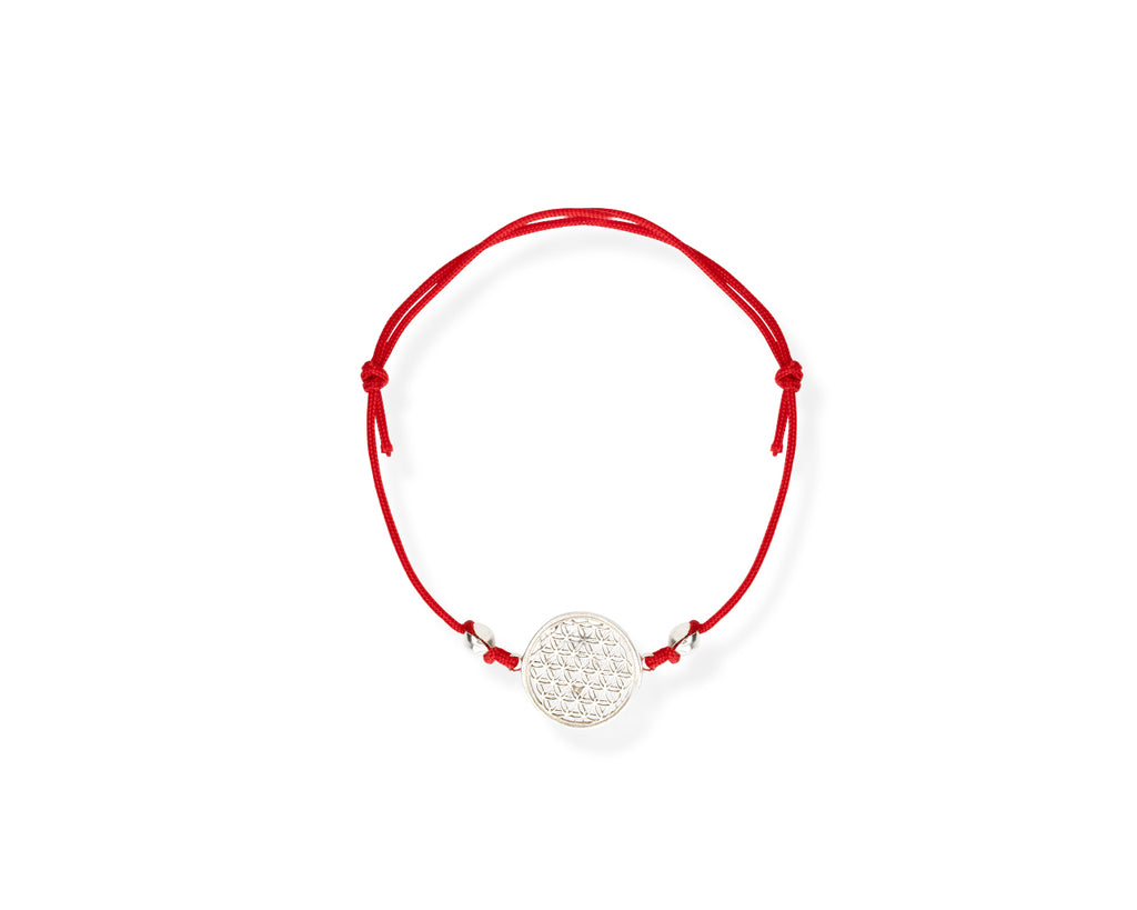 Flower Of Life Bracelet S – Red Cord