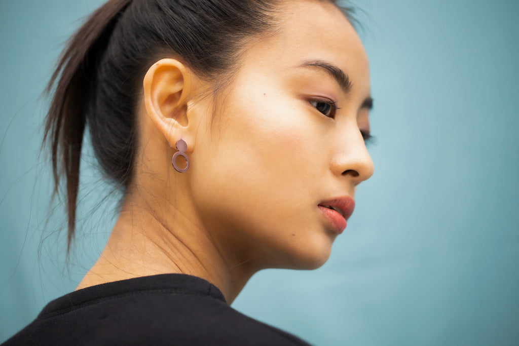 Earrings Arc - Purple