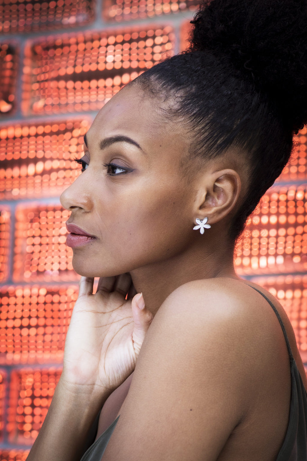 Upcycled Earrings Lilac