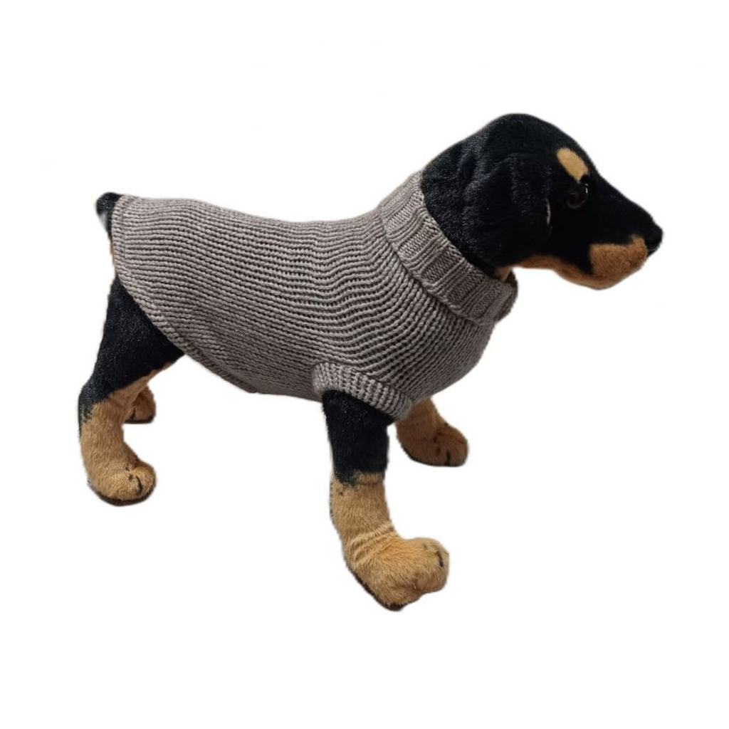Enkelstickad Ribbad Kashmirtröja för Hund eller Katt, Regenererad Kashmir, finhet 5