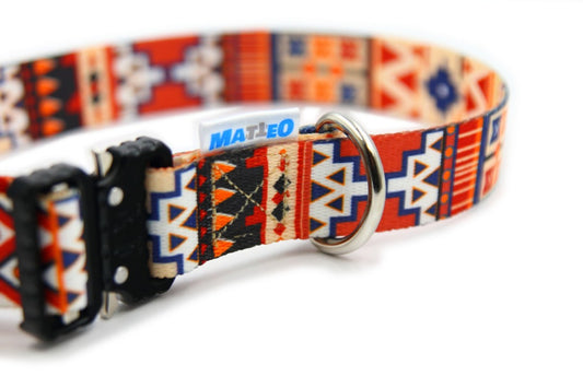 Dog Collar With a Plastic Buckle - Boho