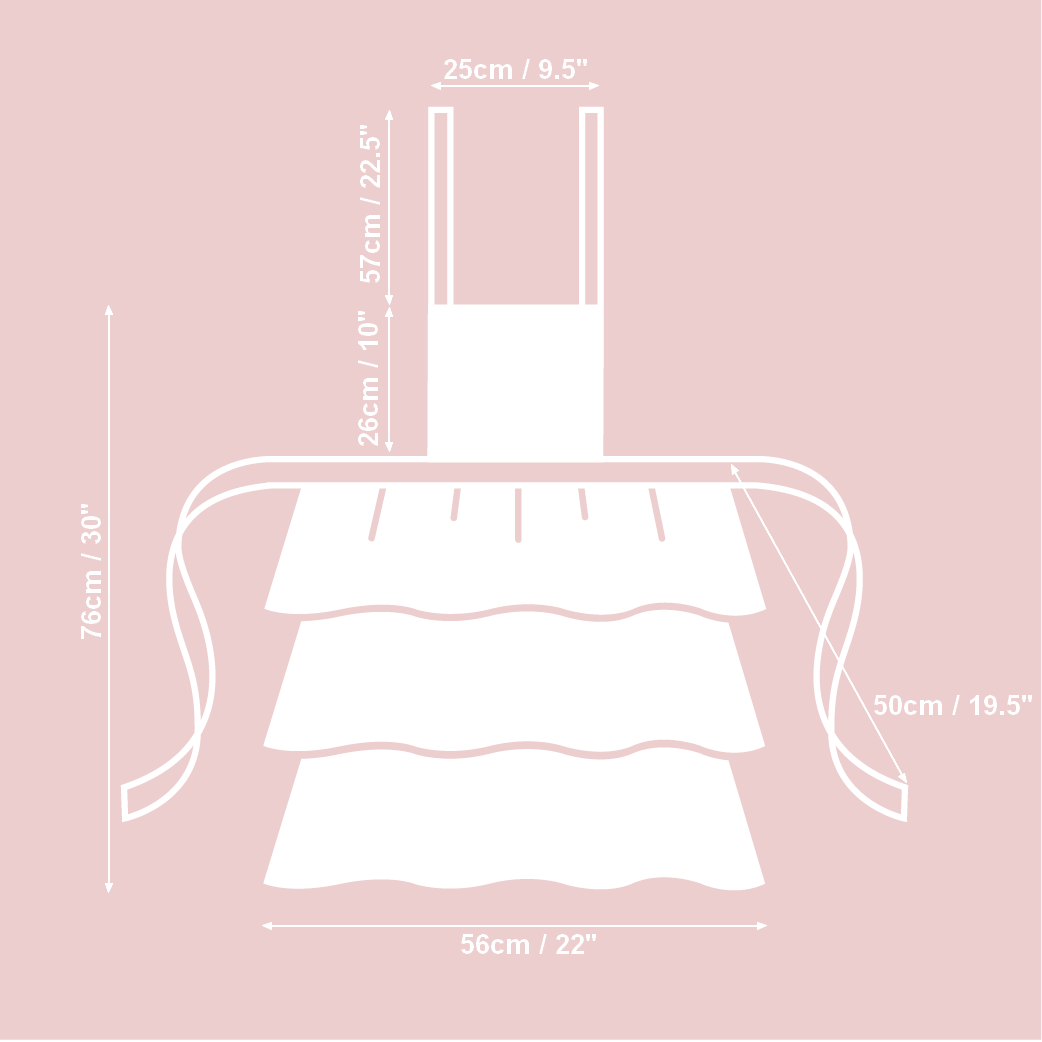 Ladies' Apron with Ruffles - Botanico