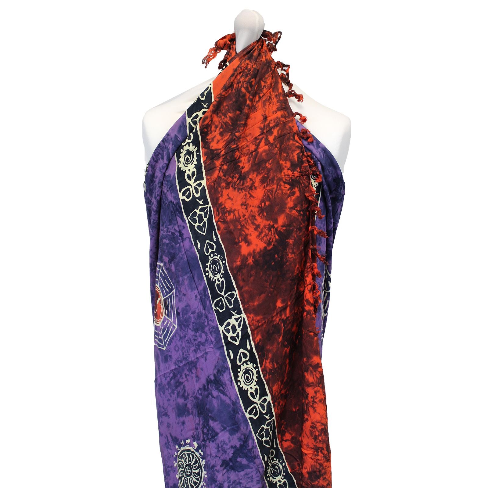1x Bali Celtic Sarong - Yin & Yang (4 blandade färger)