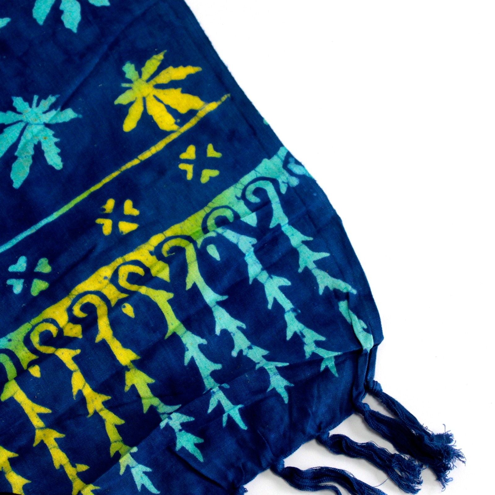 Bali Blocktryck Sarong - Tropiska löv (4 blandade färger)