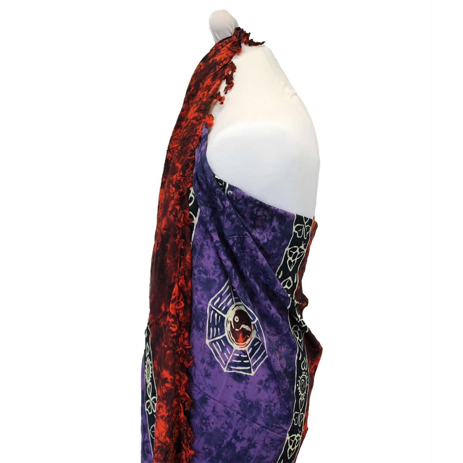 1x Bali Celtic Sarong - Yin & Yang (4 blandade färger)