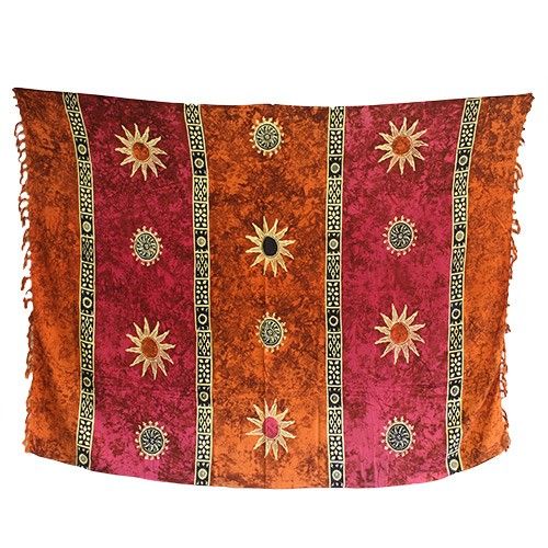 1x Bali Celtic Sarongs - Sun Symbols (4 blandade färger)