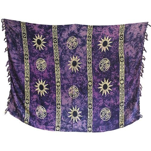 1x Bali Celtic Sarongs - Sun Symbols (4 blandade färger)