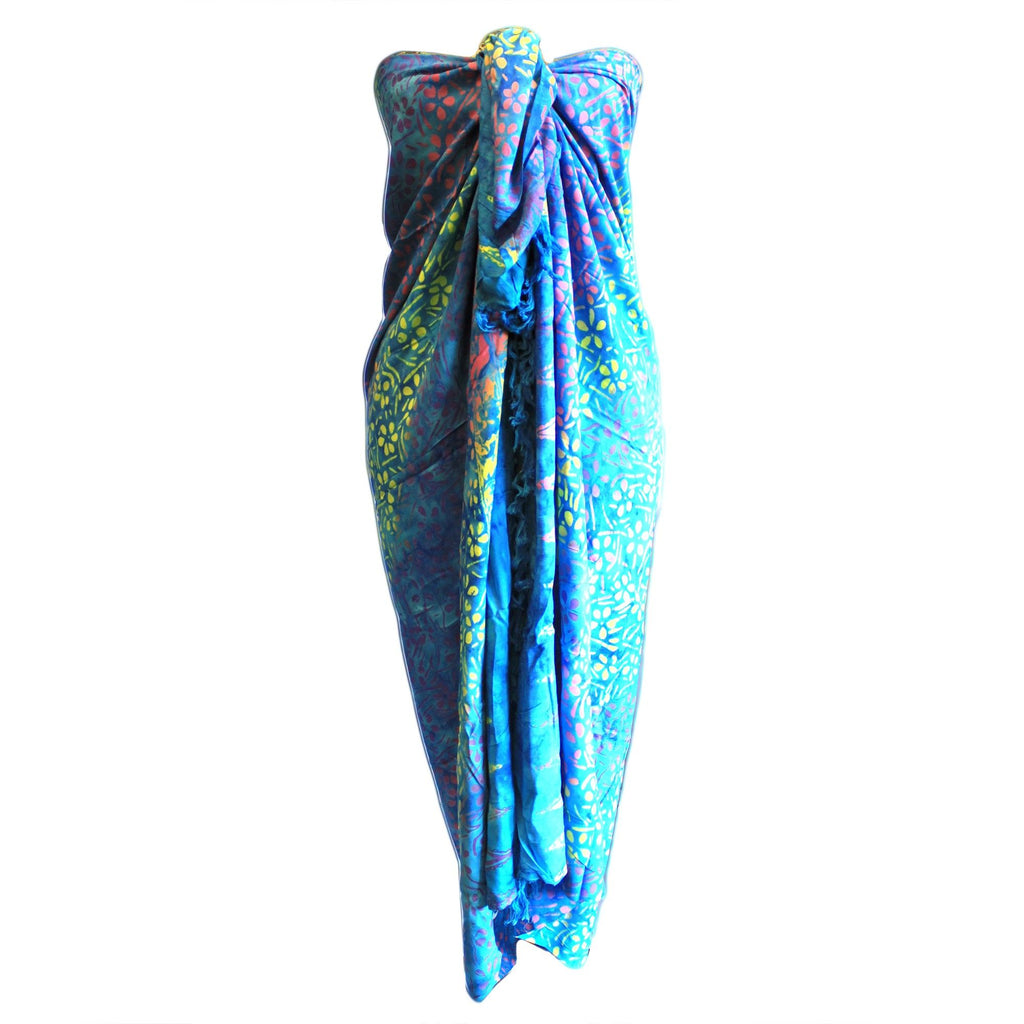 Bali Blocktryck Sarong - Vackra kronblad (4 blandade färger)