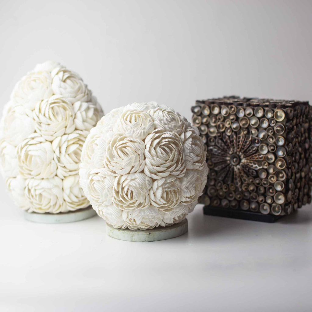 Boho Snäckskallampa - Choklad Twist, Fyrkantig - 15cm