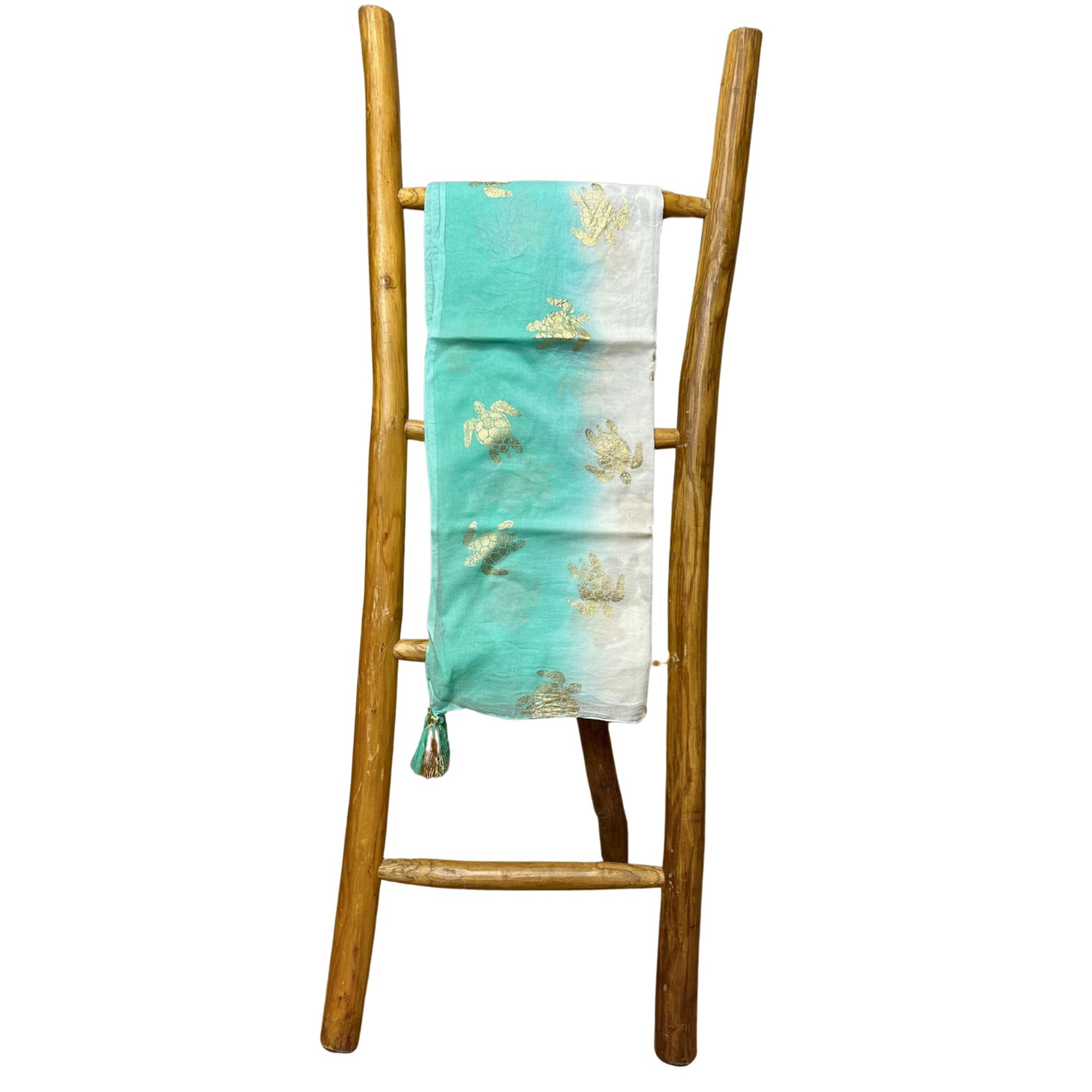 Nomad Sari On the Med Collection - Pario - Vit & turkos guld sköldpaddsdesign