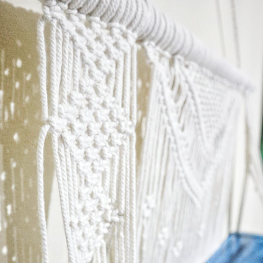 Hängande Hylla i Makramé - 2 Plan - Blå