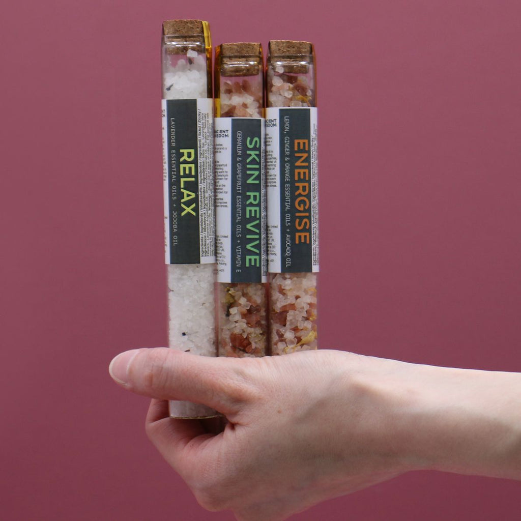 Badsalt i ampuller - Presentförpackning med 7 st