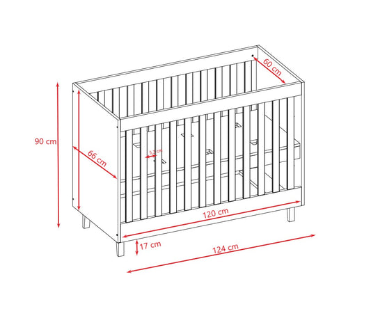 Baby Bed Kubi - Grey