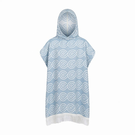 Bamboo Kids Bath Poncho - Light Blue
