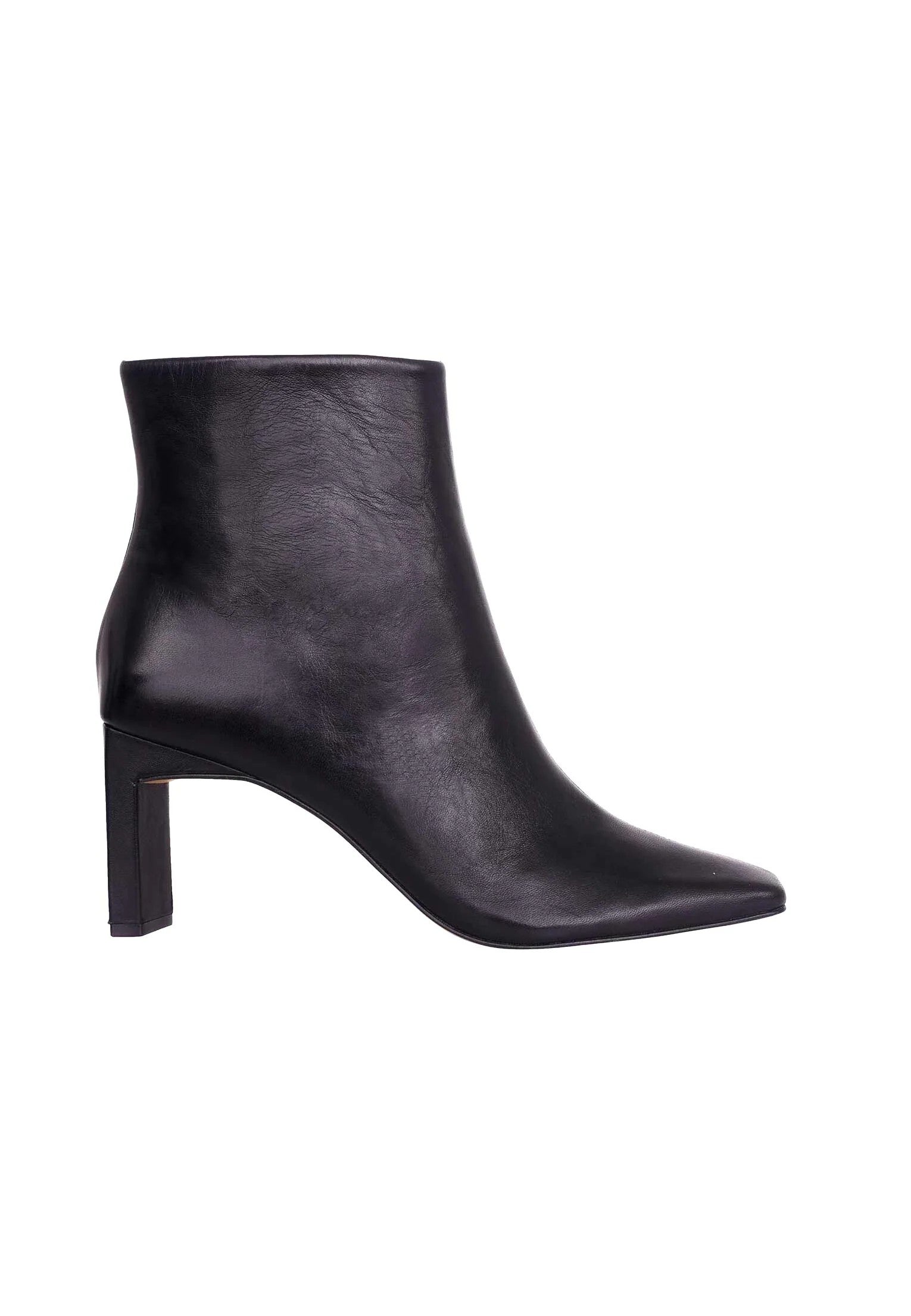 Black Goat Leather Senna Boots – 7.6 cm Block Heel