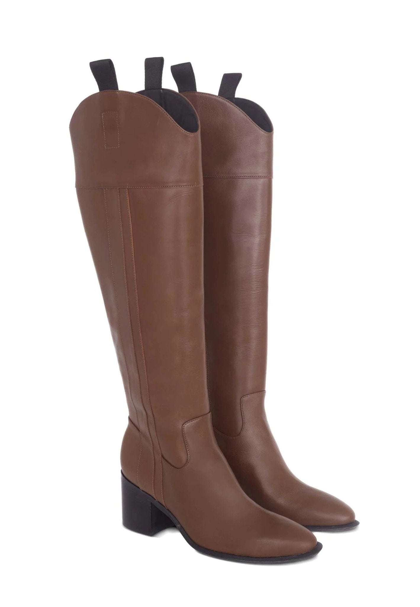 Brown Calf Leather Knee - High Boots – Women’s Block Heel Riding Boots - Organic LifestyleBrown Calf Leather Knee - High Boots – Women’s Block Heel Riding BootsBrown Calf Leather Knee - High Boots – Women’s Block Heel Riding BootsMangará AtelierOrganic Lifestyle137FA1VCA3737