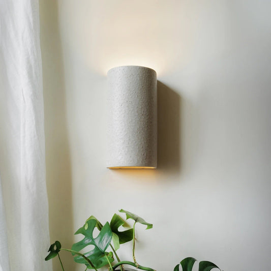 Ceramic wall light CURVE - Beige Spotted Brown
