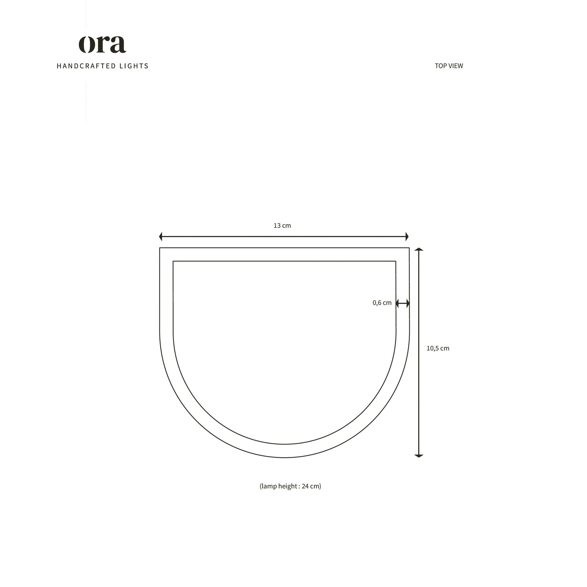 Ceramic wall light CURVE - Taupe