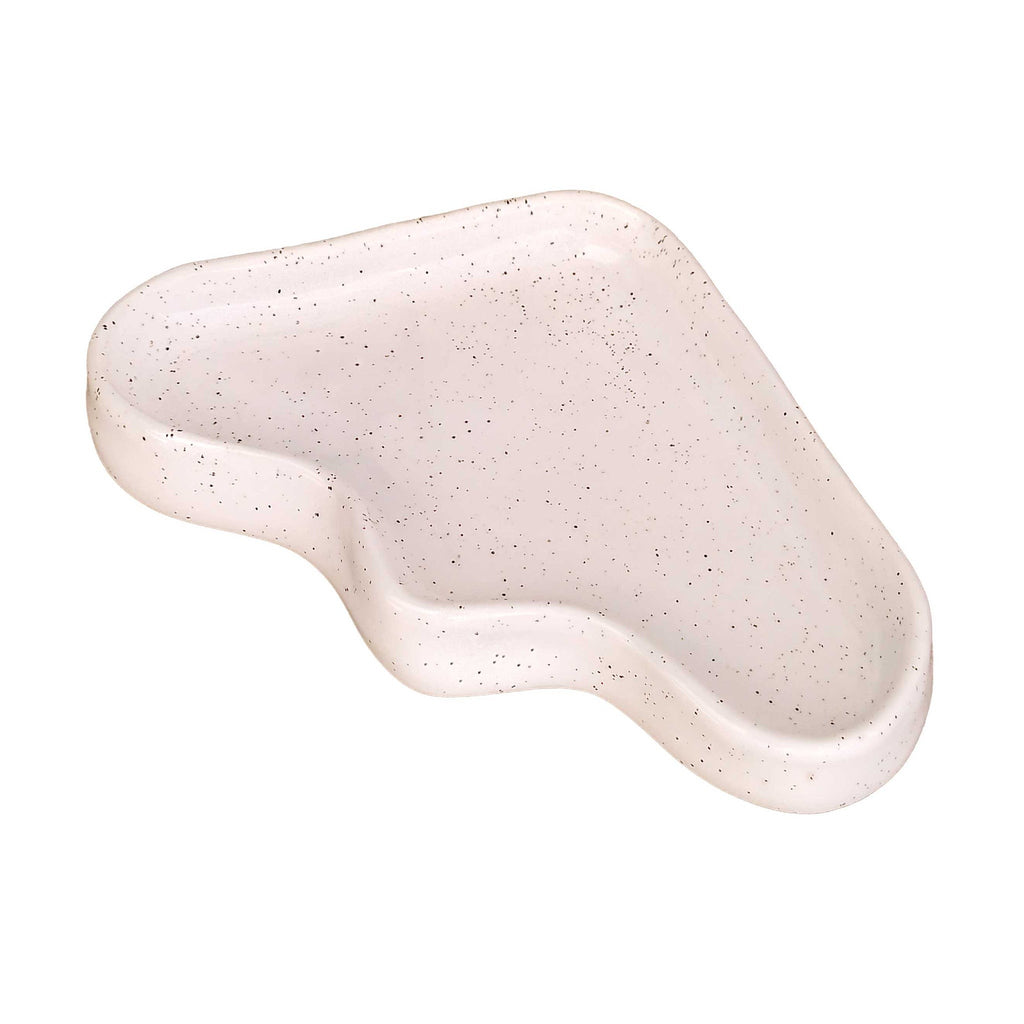 Ceramic Wave Tray – White Triangle