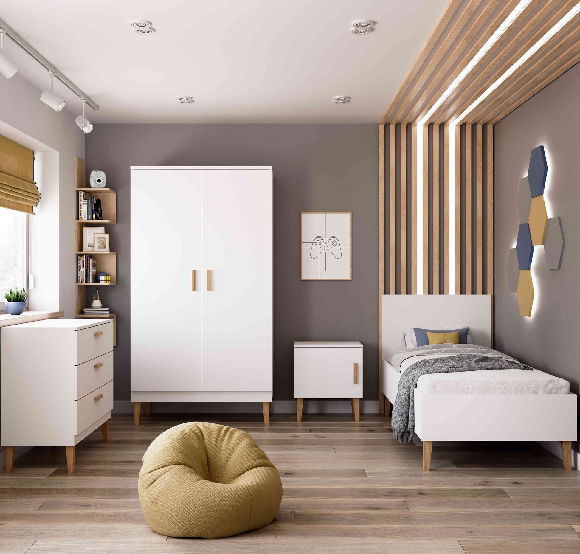 Chest of Drawers Kubi - White