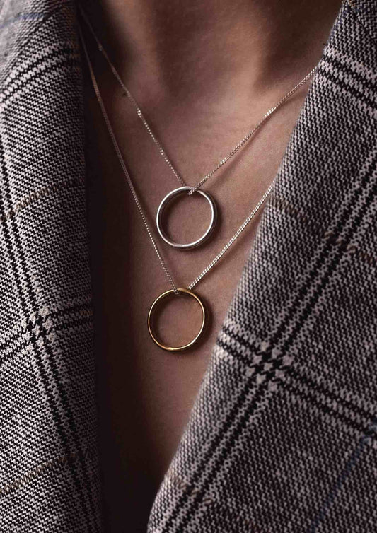 Circle Necklace Silver