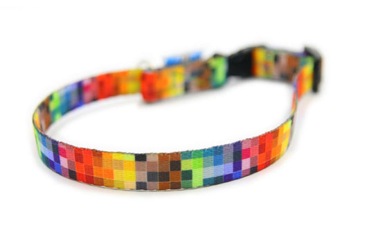 Collar With A Plastic Buckle - Pixels