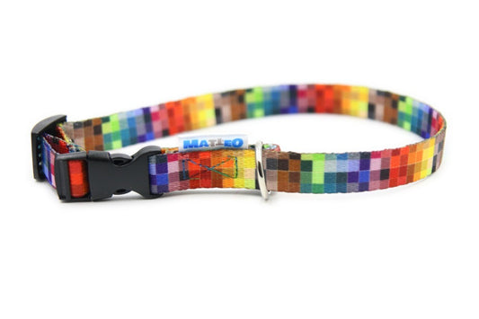 Collar With A Plastic Buckle - Pixels
