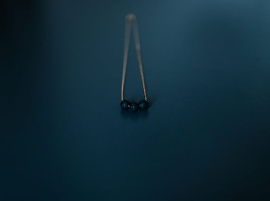 Diffuser Necklace with 3 Lava Beads