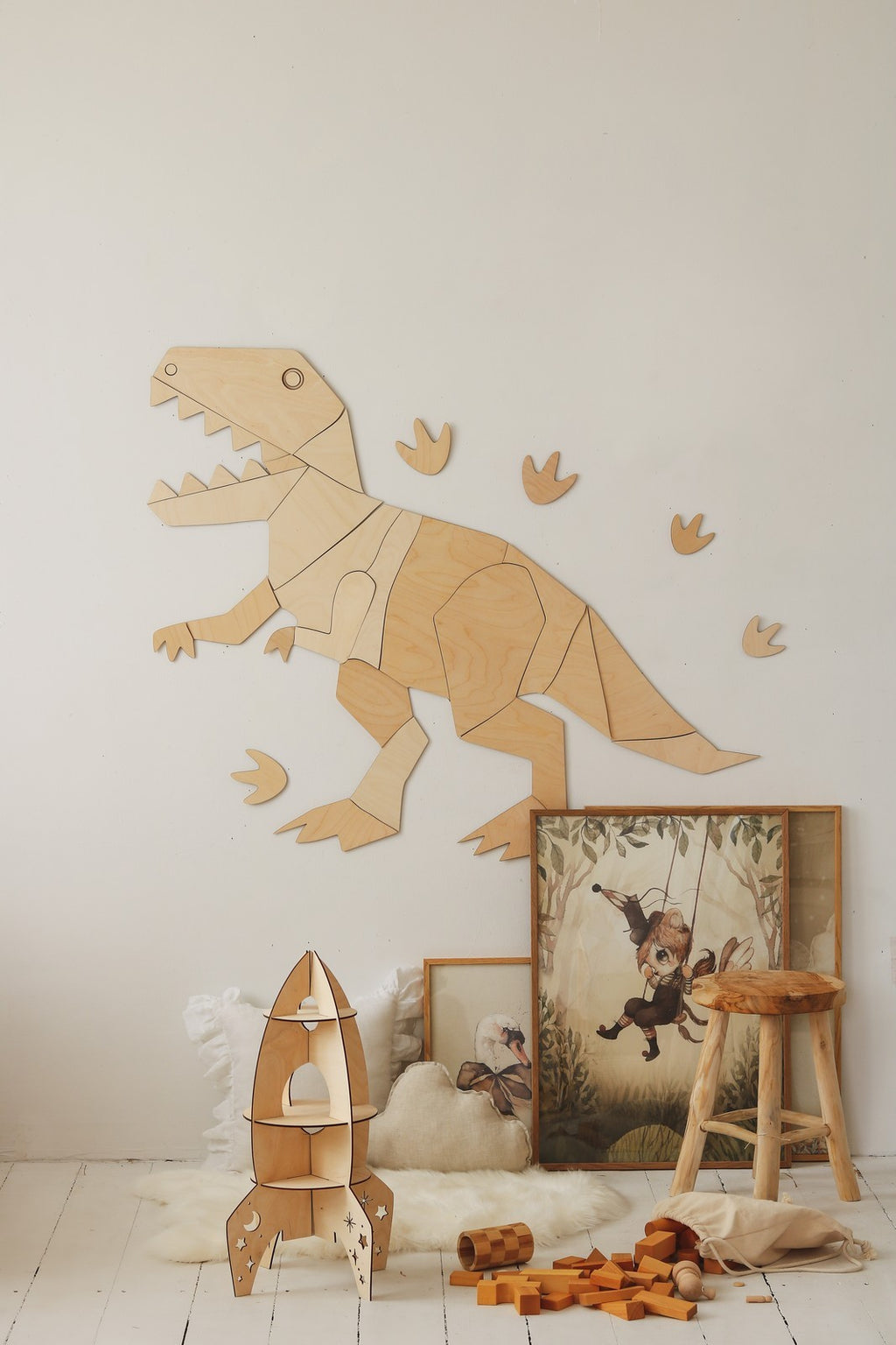 Dinosaur T-Rex – Wooden Wall Decoration