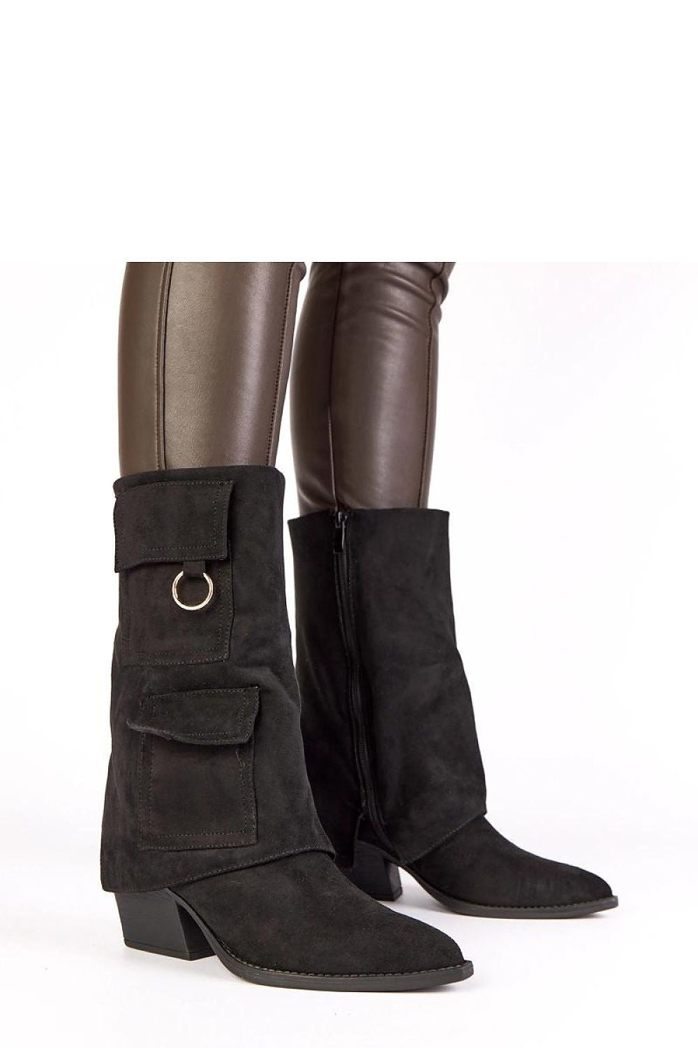 Ekologiska vadhöga stövlar i Ekologisk Vegansk mocka med vikt skaft och dekorativa fickor - Solea - Organic LifestyleEkologiska vadhöga stövlar i Ekologisk Vegansk mocka med vikt skaft och dekorativa fickor - Solea36 Heel boots model 222051 Solea SoleaOrganic Lifestyle222051_1258641black