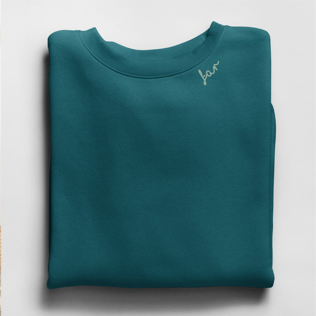 Embroidered Collar Organic Cotton Sweatshirt "Far" (SE)