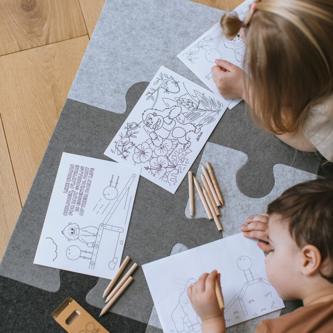 9-piece Felt Puzzle Playmat - Add-on for Climbing Toys