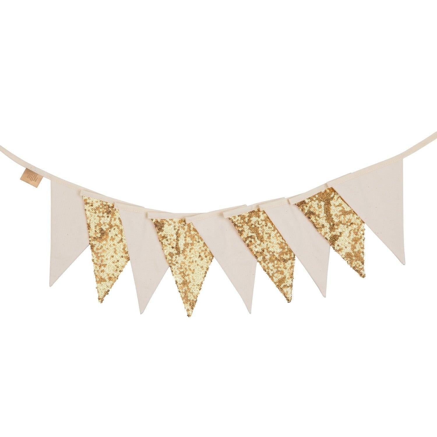 Sequin Garland - Gold and Beige