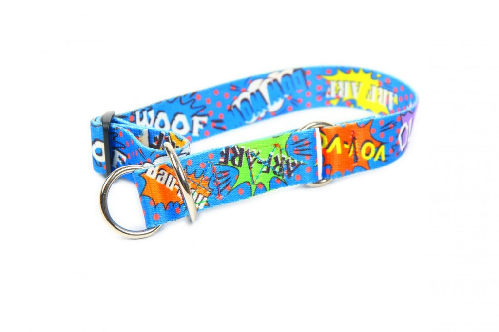 Half Chocke Collar - Blue Graffiti