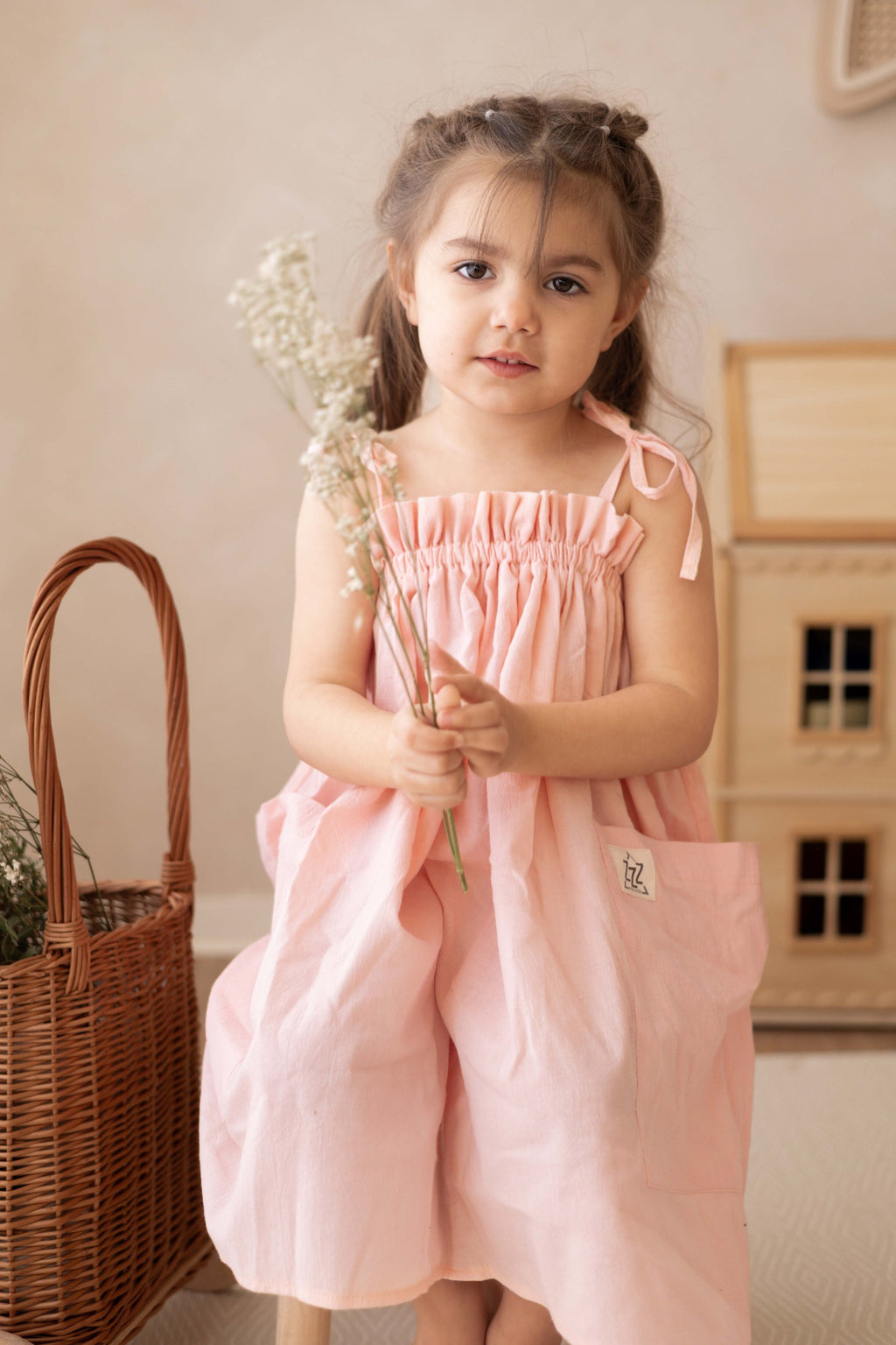 Kids Dress Milka – Peach