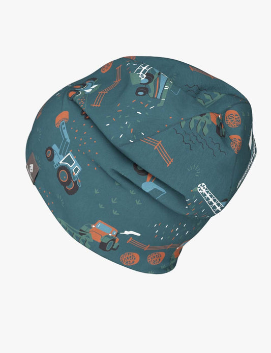Kids Merino Hat Beanie For Autumn And Spring METTE - Tractors