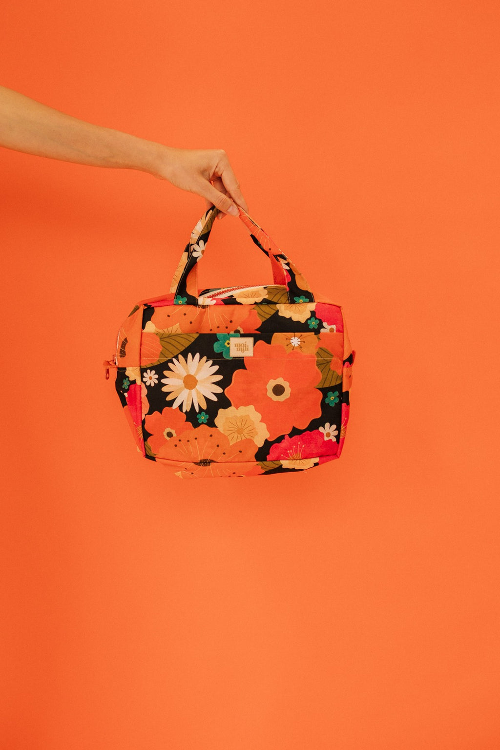 Large Make-Up Bag - Picnic With Flowers
