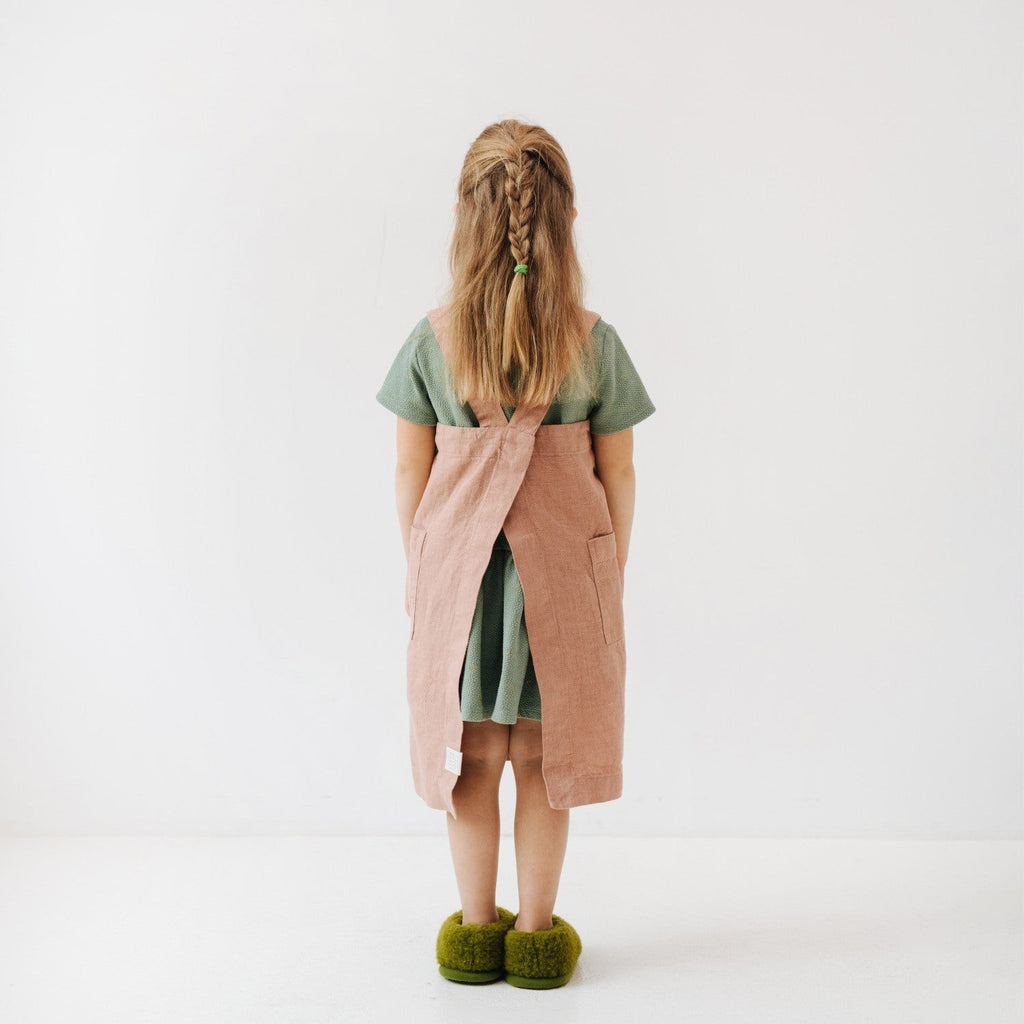 Linen Pinafore Apron for Kids - Honey