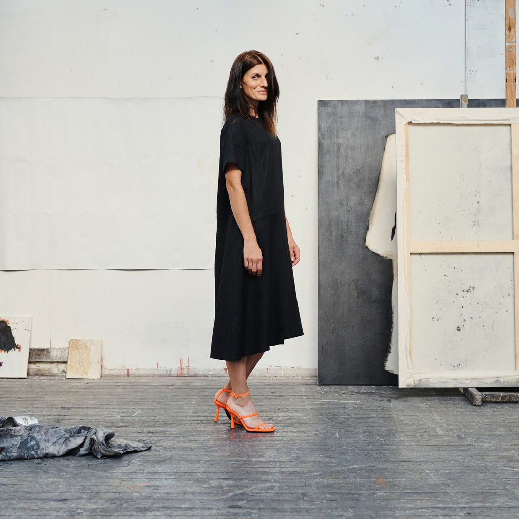 Linen Speedwell Dress - Black