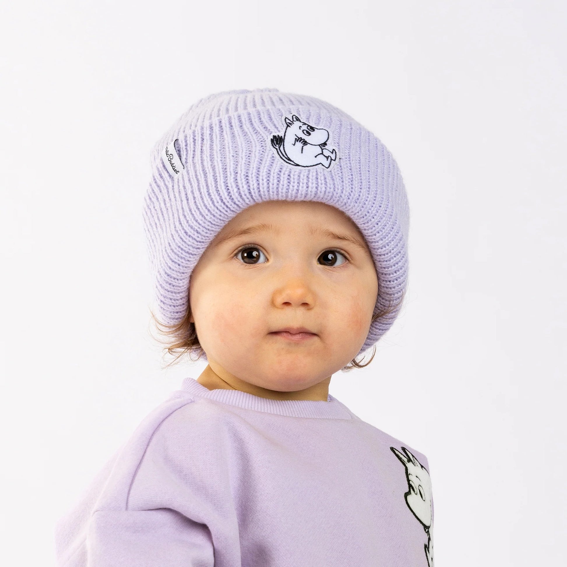 Moomintroll Felt Patch Beanie Kids - Lavender