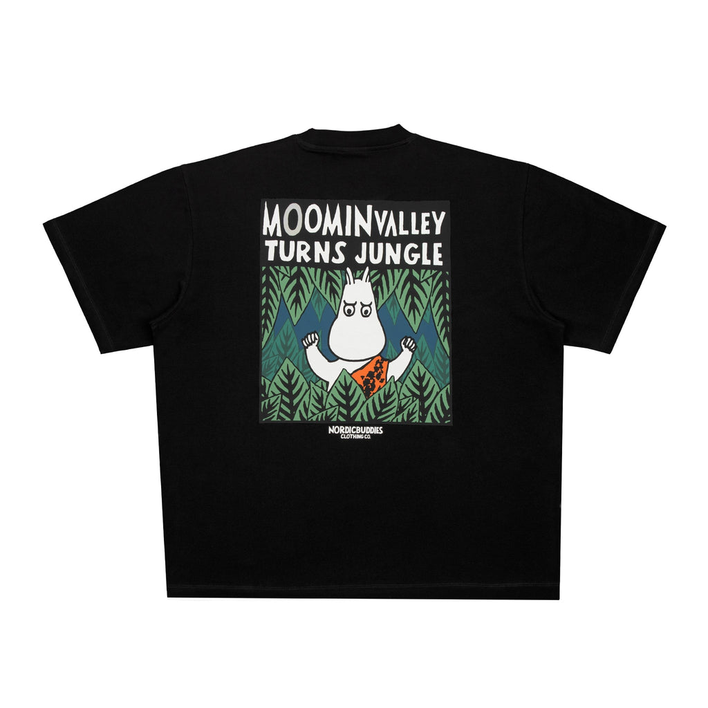 Moomintroll Jungle Heavy Unisex T-shirt - Black