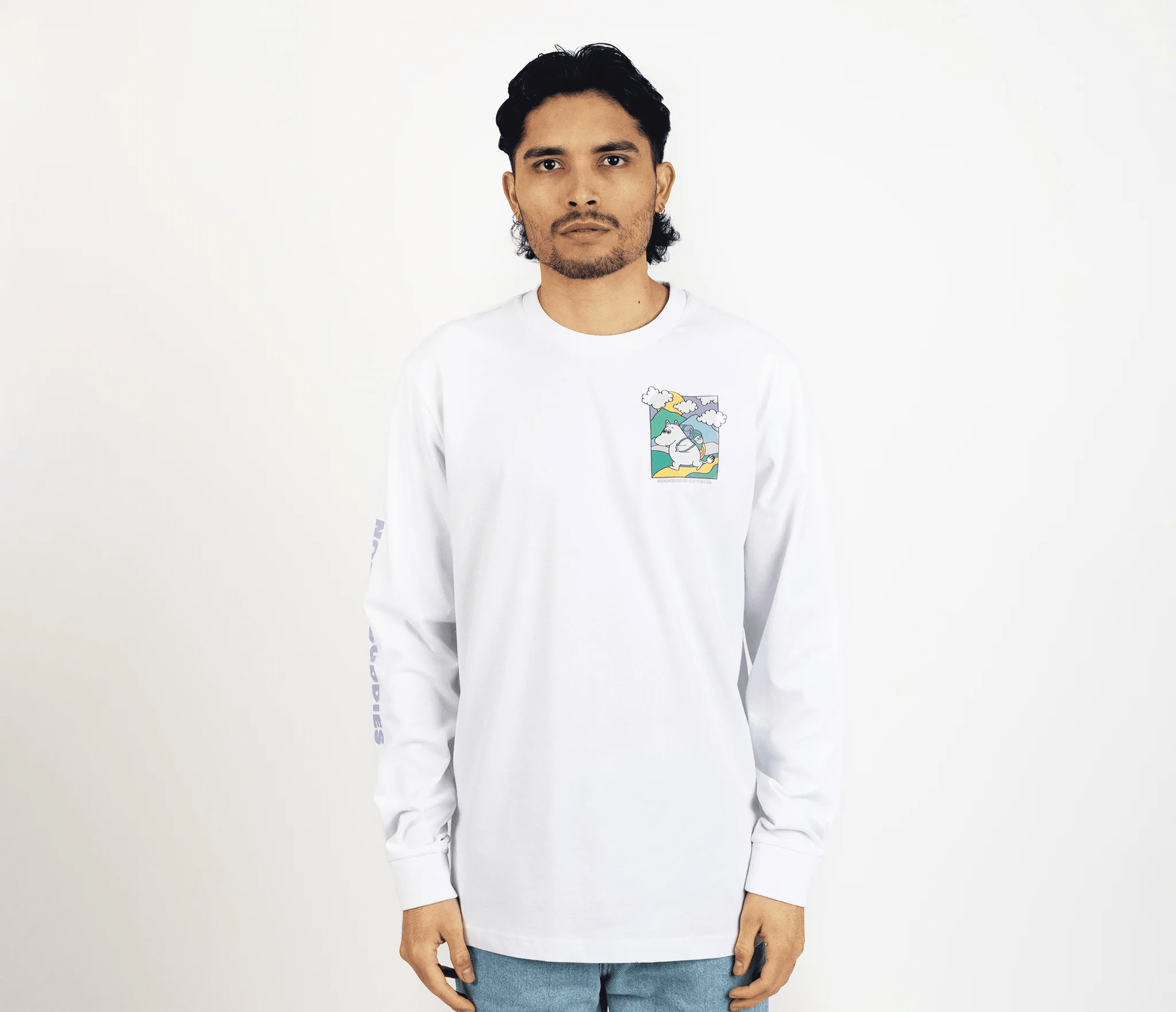 Moomintroll's Adventure Longsleeve Shirt With Cuffrib Unisex - White - Organic LifestyleMoomintroll's Adventure Longsleeve Shirt With Cuffrib Unisex - WhiteMoomintroll's Adventure Longsleeve Shirt With Cuffrib Unisex - WhiteMoomin by NordicBuddiesOrganic LifestyleMOOMIN54D-XXLXXL
