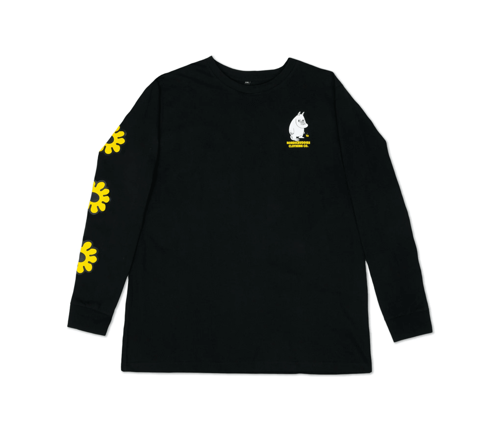 Moomintroll's Flower Longsleeve Shirt With Cuffrib Unisex - Black - Organic LifestyleMoomintroll's Flower Longsleeve Shirt With Cuffrib Unisex - BlackMoomintroll's Flower Longsleeve Shirt With Cuffrib Unisex - BlackMoomin by NordicBuddiesOrganic LifestyleMOOMIN54A-XXLXXL