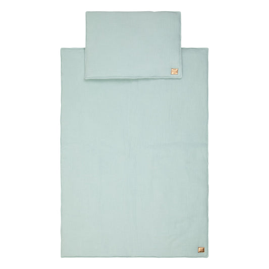 Muslin Baby Blanket + Pillow Set - Mint