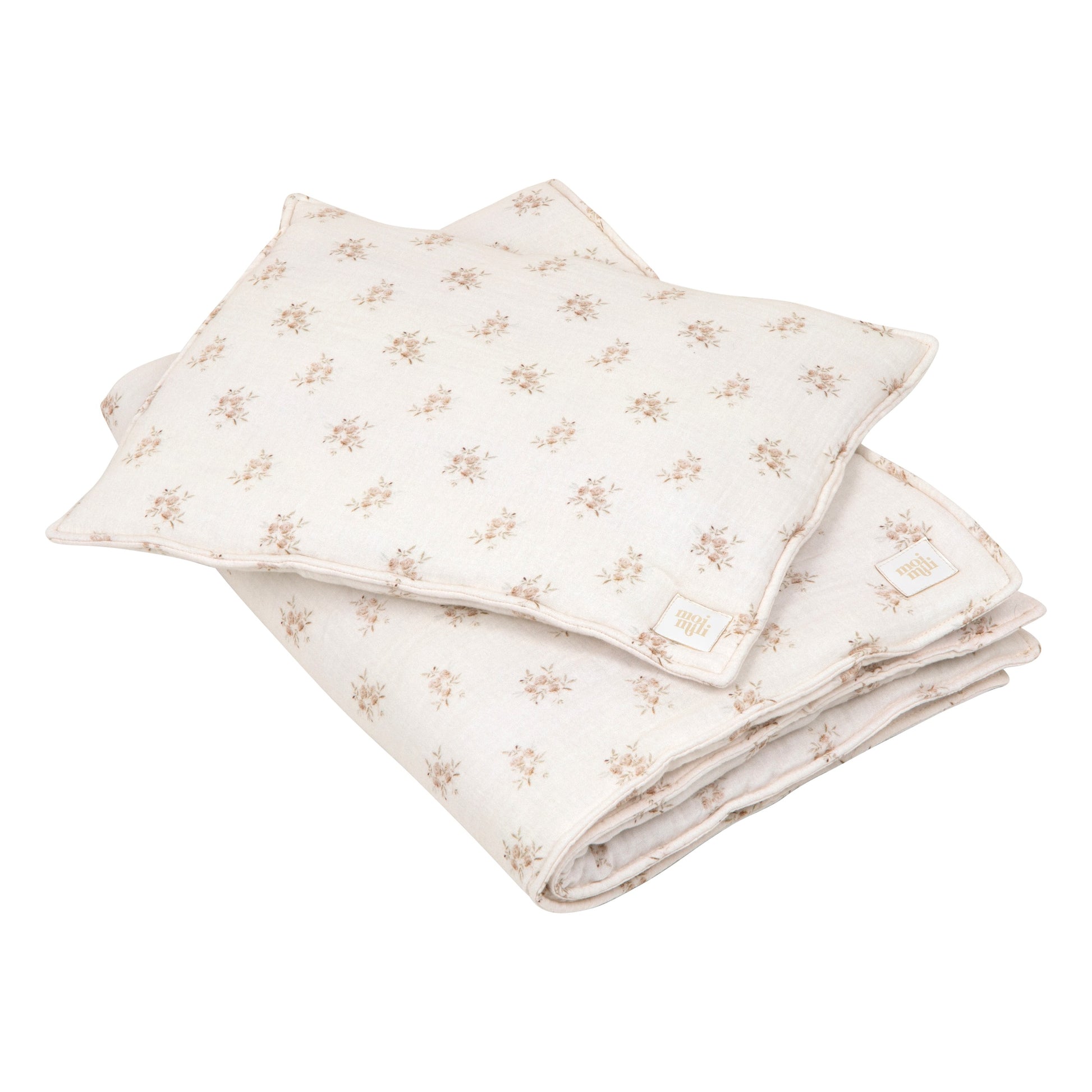 Muslin Baby Blanket + Pillow Set - Boho Flowers