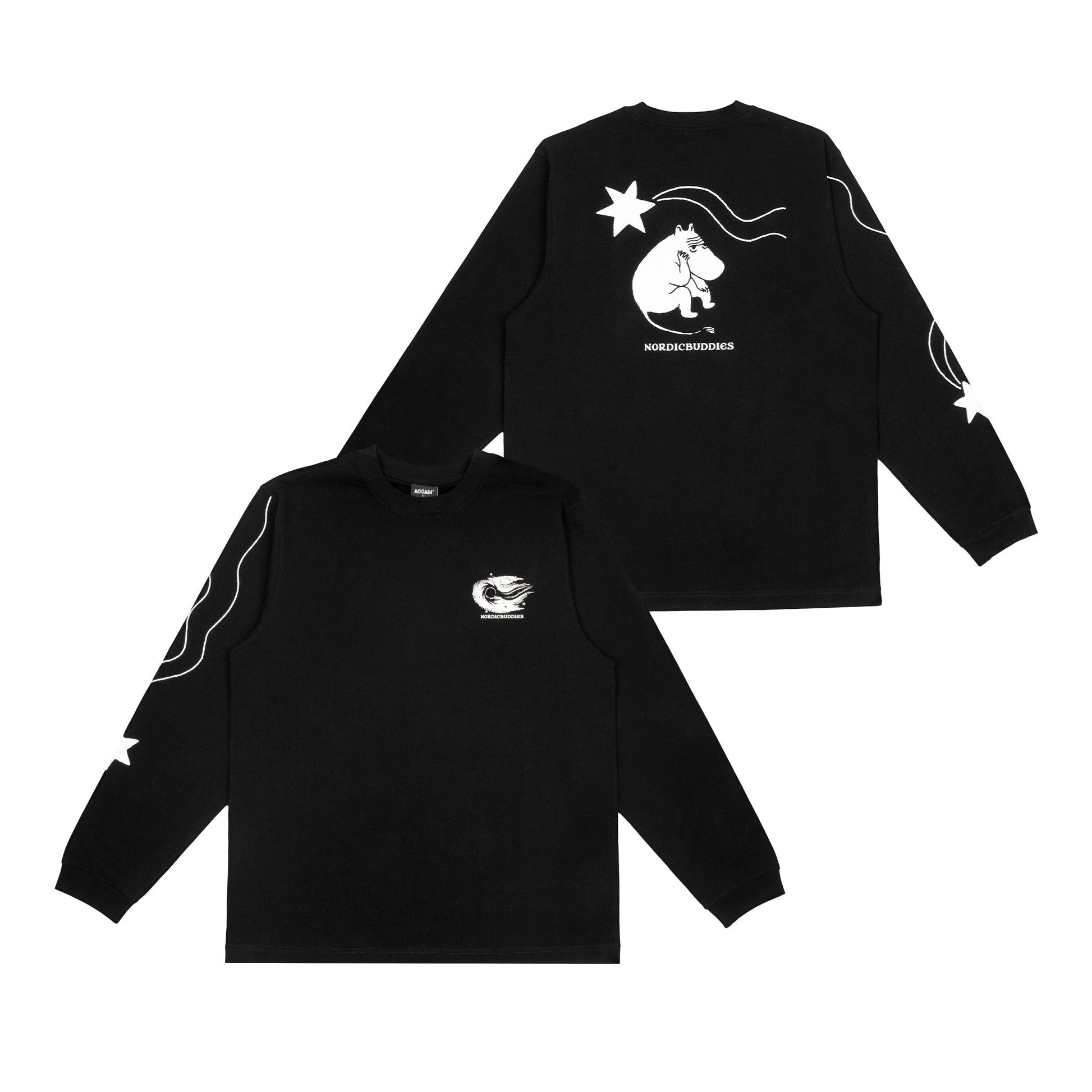 Novels Longsleeve Shirt With Cuffrib Unisex - Black - Organic LifestyleNovels Longsleeve Shirt With Cuffrib Unisex - BlackNovels Longsleeve Shirt With Cuffrib Unisex - BlackMoomin by NordicBuddiesOrganic LifestyleNOV54B-XXLXXL